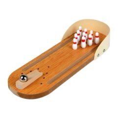 Chocolate Mini Indoor Desktop Game Wooden Bowling Table Play Games Party Fun Kids Toys Board Games
