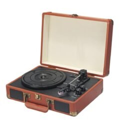 Antique White Bluetooth Vinyl Record Player Turntable 2.0 Stereo Speaker 3 Speed Radio