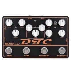 MOSKY DTC 4 in 1 Electric Guitar Effects Pedal with Distortion Overdrive Loop Delay - Toys Ace