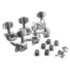 Gray Acoustic Guitar String Semiclosed Tuning Pegs Tuners Machine Heads 6L Chrome