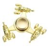 Light Goldenrod Yellow Electroplating Zinc alloy Spacecraft Finger Spinning Ultra Durable High Speed 3-6 Mins Spins Precisi