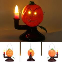 Dark Red Halloween Party Home Decoration Supplies Portable Luminous Ghost Lamp Toys For Kids Children Gift