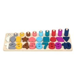 Light Coral MATH Toy Board/Math Toy Board/Wooden Toys Rings Montessori Math Toys Counting Board Preschool Learning Gift