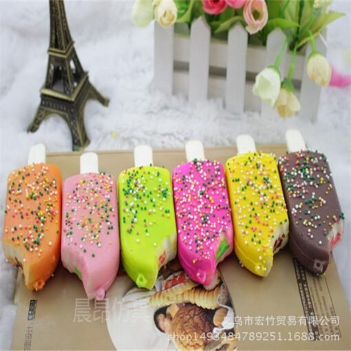High simulation ice cream ice cream PU material high-grade fake food home decoration (Mixed color One size) - Toys Ace
