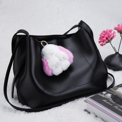 Cute Rabbit Key Chain Soft Bunny Fluffy Doll Bag Pendant Car Keyring - Toys Ace