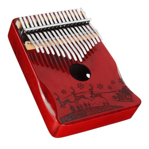 Brown ZANI 17 Tone Mahogany Christmas Kalimba Thumbs Piano Musical Instrument