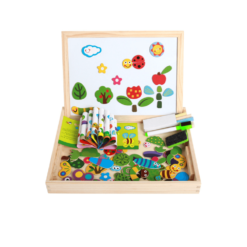 Dark Olive Green Children's Magnetic Puzzle Double-sided Puzzle Drawing Board Early Childhood Education Indoor toys