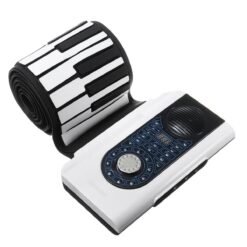 Dark Slate Gray iWord 88 Key Professional Roll Up Piano With MIDI Keyboard   (White)