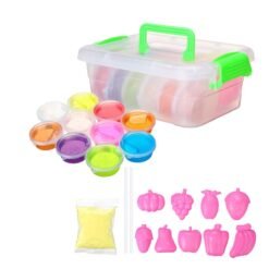 Green Yellow DIY Crystal Slime Kit 10 Colors Fluffy Clay Stress Relief Soft Plasticine Toys