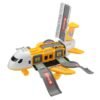 Goldenrod Multi-color Simulation Large Size Music Story Track Inertia Aircraft Passenger Plane Airliner Diecast Model Toy for Kids Gift