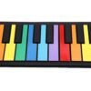 Light Sky Blue iword S2037 37 Keys 8 Tones Hand Roll Up Piano for Kids Musical Imstrument
