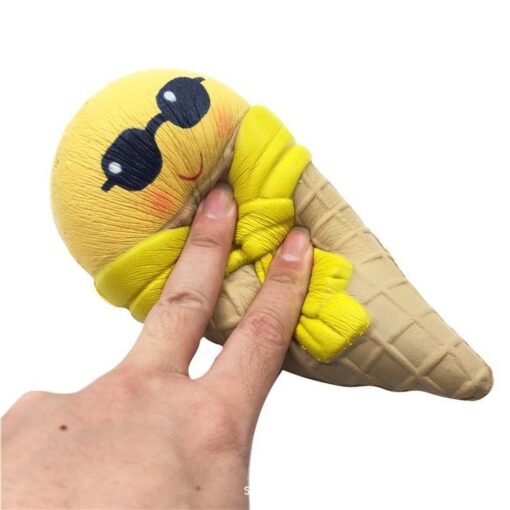 SquishyFun Ice Cream With Sunglasses Scarf Squishy 18cm Slow Rising With Packaging Collection Gift - Toys Ace