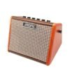 Rosy Brown Aroma AG-15A 15W Acoustic Guitar Amplifier with Mic Interfaced Ultra-Efficient Class D Amplifier