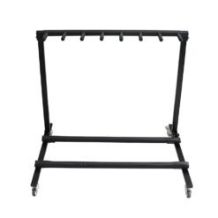 Dark Slate Gray Multiple Guitar Holder Rack Detachable Portable Multi Guitars Stand More Than 3 Holders with Wheels for Acoustic Electric Bass Guitars