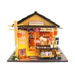 Japanese Grocery Store DIY Handmade Assemble Doll House Miniature Furniture Kit with LED Effect Toy for Kids Birthday Xmas Gift House Decoration - Toys Ace