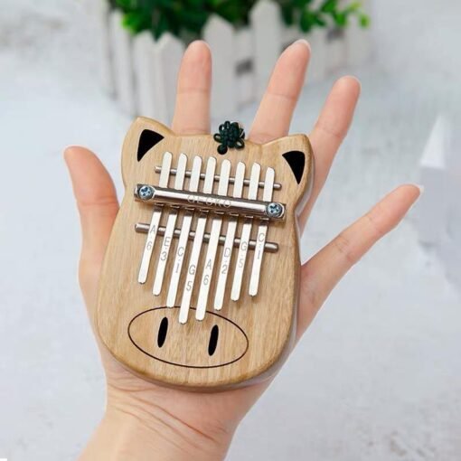 Tan GECKO K8mini/K-8CM/K-8CA 8 Key Camphor/Mahogany Mini Kalimbas Thumb Piano with Tuning Hammer