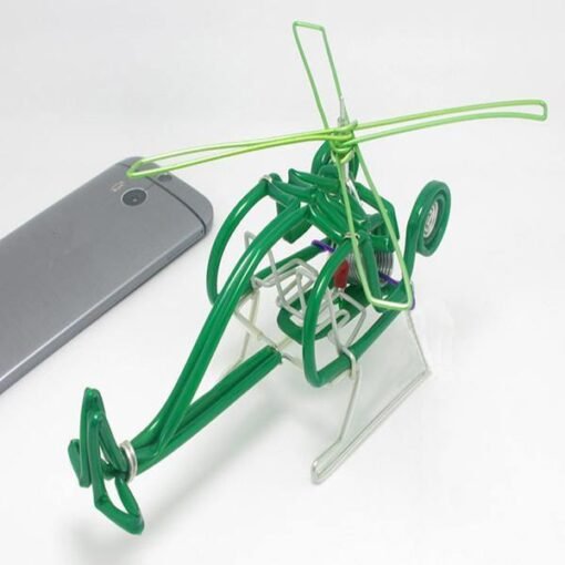Sea Green Creative Hand-made Helicopter Toy Model Plane Kids Gift Decor Collection Multi-colors