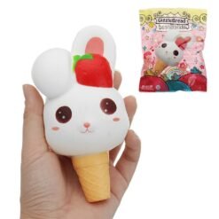 Firebrick Gigglebread Rabbit Ice Cream Squishy 13.5*6.5*6CM Slow Rising With Packaging Collection Gift