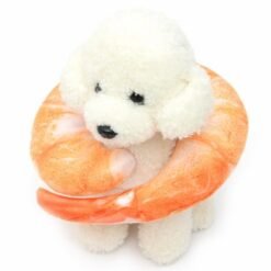 Simulation Neck Shrimp Pillow Sounding Toy U-Prawn Plush Teddy Golden Retriever Dog (25.5x22.5CM) - Toys Ace