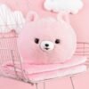 Light Pink Furry Doll Blanket Plush Toy Multi-Purpose Vehicle