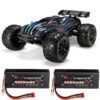 Black JLB Racing 80A CHEETAH with Two Battery 1/10 2.4G 4WD Brushless RC Car Truggy 21101 RTR Model