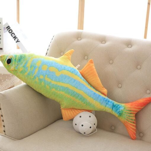 Sandy Brown Deep sea fish cartoon doll plush toys color fish washable pillow children's birthday gift