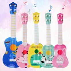 Children's simulation instrument small guitar ukulele mini four-string - Toys Ace