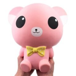 Maroon 9.8Inches Jumbo Squishy Bear 25cm Slow Rising Toy Girls Gift Collection