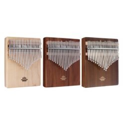 Saddle Brown HLURU 21 Key Kalimba Finger Instrument Thumb Piano Song Book Stickers Kalimba Kit +Bag