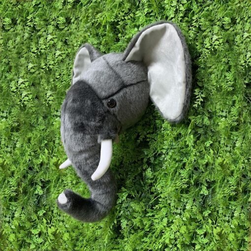 Soft Decoration Plush Animal Elephant Wall Decoration (Grey 38x18x18cm) - Toys Ace