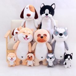 The new cotton dog doll feather pillow quality goods Bulldog husky soft plush toys to send his girlfriend - Toys Ace