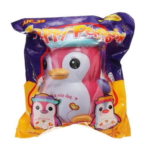 Maroon JJC_SS Squishy Happy Penguin Huge Jumbo 18cm Kawaii Soft Slow Rising Toy Gift With Original Package Collection