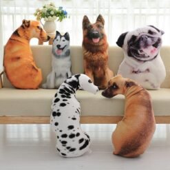 Funny 3D Dog Print Throw Pillow Creative Cushion Cute Plush Doll Gift Home Decor - Toys Ace