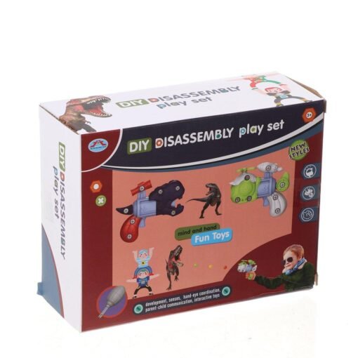 Snow DIY Disassembly Dinosaur/Airplane Guns Play Set Model Blocks Assemble Educational Toy for Kids Gift