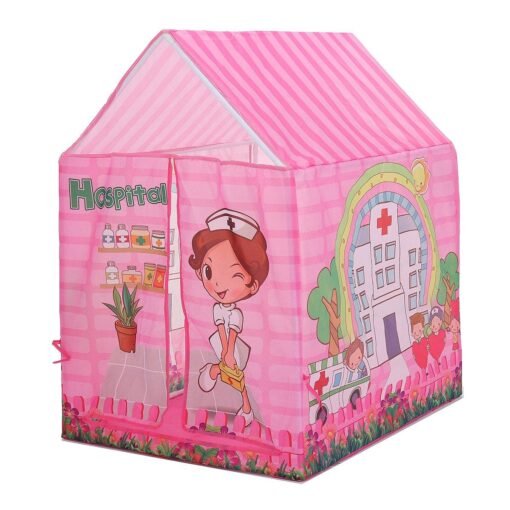 Light Pink Multi-style Simulation Cartoon Polyester Safety Material Easy Set Up Kids Play Tent Toy for Indoor & Outdoor Game