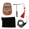 Sienna GECKO K8mini/K-8CM/K-8CA 8 Key Camphor/Mahogany Mini Kalimbas Thumb Piano with Tuning Hammer