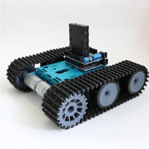 Cadet Blue DIY Smart RC Robot Car Metal Chassis Tracked Tank Chassis With GM325-31 Gear Motor For