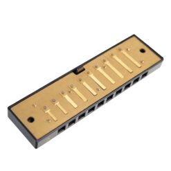 Tan Naomi 10 Holes Harmonica Reed Replacement Reed Plates Key Of C Brass Reed Unfinished Harmonica Comb Woodwind Instrument Parts