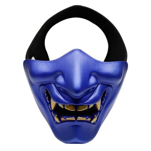Slate Blue Halloween Party Home Decoration Tactics Cosplay Half Face Mask Toys For Kids Children Gift