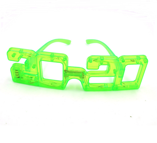 Green Yellow Led Glasses Flashing Light Glasses New Year 2020 Shape Light Up Christmas Holiday Party Decorations Props