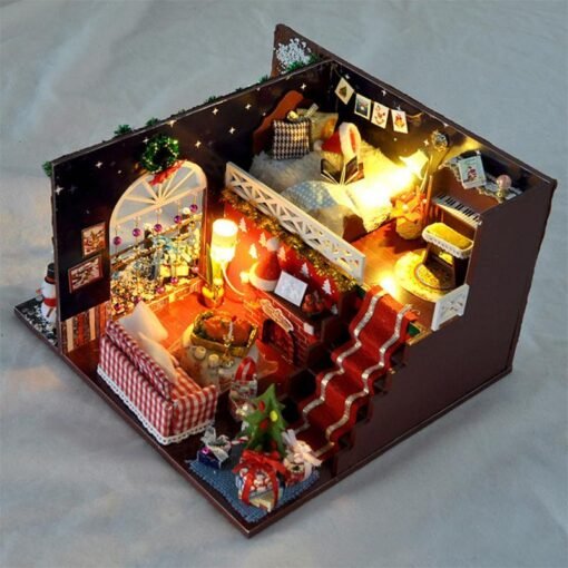 TIANYU DIY Doll House Handmade Model Puzzle Toys Creative Birthday Valentine's Day Gift Christmas Gift With Cover And Furniture - Toys Ace