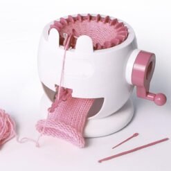 Rosy Brown Kids Knitting Machine Mini Children Weaving Loom Knit For Hats Scarves Socks Toys