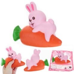 Tomato YunXin Squishy Rabbit Bunny Holding Carrot 13cm Slow Rising With Packaging Collection Gift Decor Toy