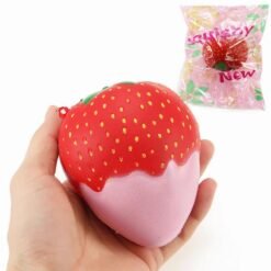Firebrick YunXin Squishy Strawberry With Jam Jumbo 10cm Soft Slow Rising With Packaging Collection Gift Decor
