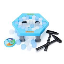 Light Sky Blue FUNTOK Save Penguin Ice Kids Puzzle Game Break Ice Block Hammer Trap Party Toy Pretend Icebreaker