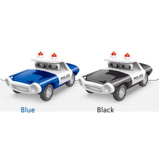 Dark Slate Blue Alloy Police Pull Back Diecast Car Model Toy for Gift Collection Home Decoration