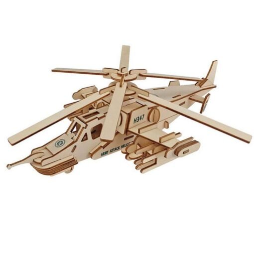 Military model reconnaissance plane wooden puzzle (Picture color) - Toys Ace
