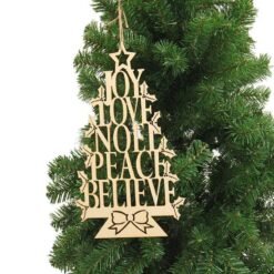 Bisque Christmas Party Home Decoration English Alphabet Tree Hanging Ornament Toys For Kids Children Gift