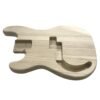 Gray DIY Unfinished Maple Wood Electric Guitar Bass Barrel Body for Guitar Replace Parts
