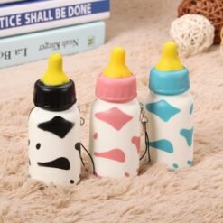 Squishy Milk Nursing Bottle Toy Cute Kawaii Phone Bag Strap Pendant 10x4cm - Toys Ace